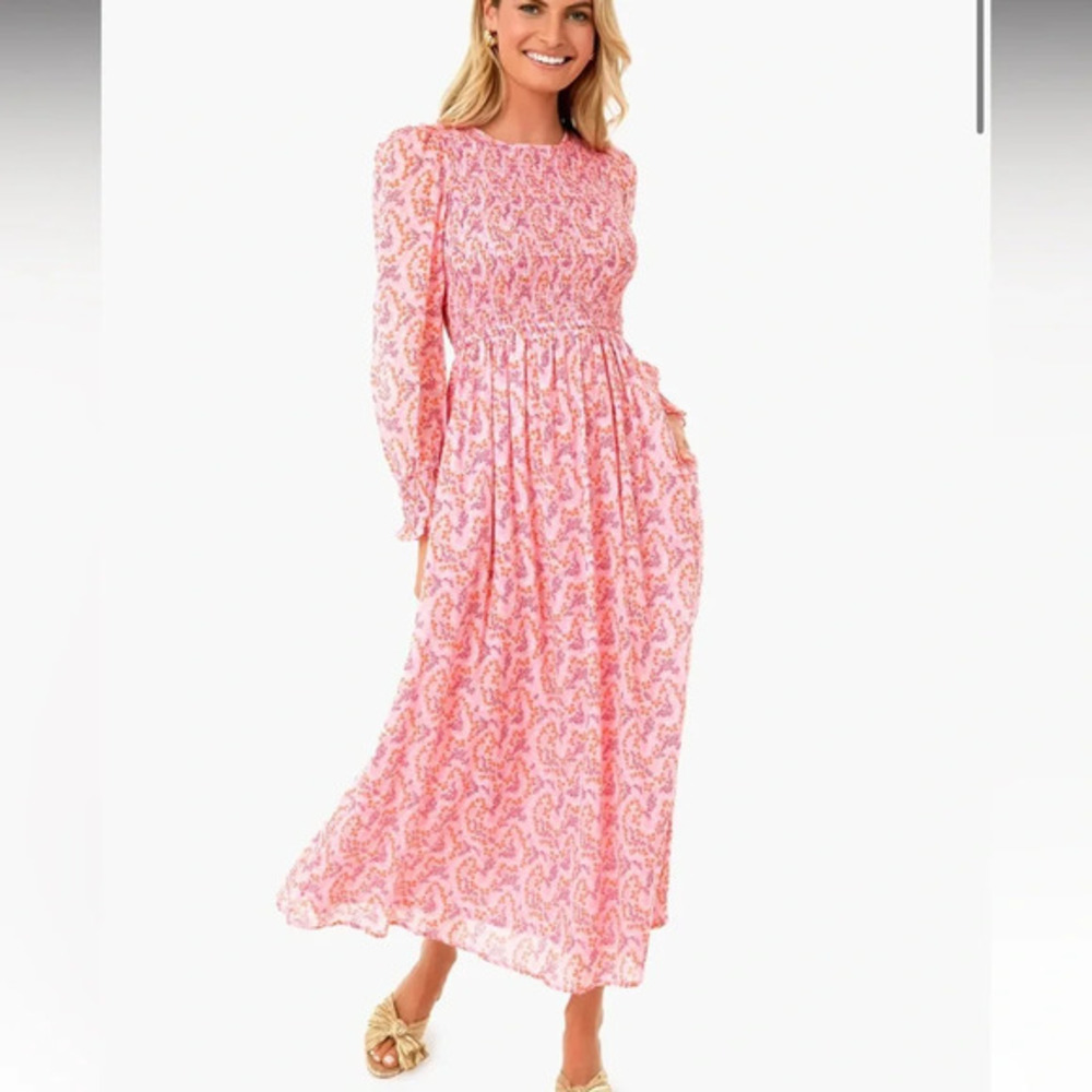 Banjanan Pink Paisley Midi Dress